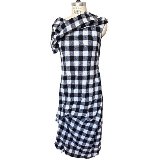 Morgane Le Fay Rodin Dress in Wool Buffalo Check Size Large - Picture 1 of 9